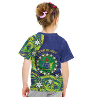 Cook Islands Language Week Kid T Shirt Flying Fish 15 Stars Tribal Patterns