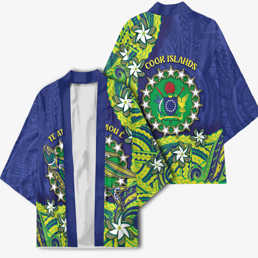 Cook Islands Language Week Kimono Flying Fish 15 Stars Tribal Patterns