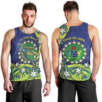Cook Islands Language Week Men Tank Top Flying Fish 15 Stars Tribal Patterns