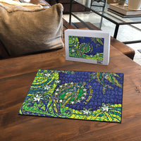 Cook Islands Language Week Puzzle Flying Fish 15 Stars Tribal Patterns
