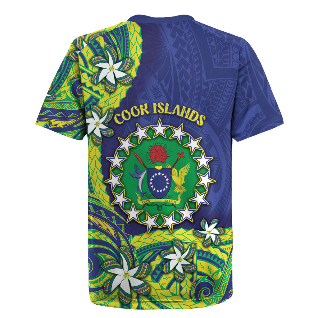 Cook Islands Language Week Rugby Jersey Flying Fish 15 Stars Tribal Patterns