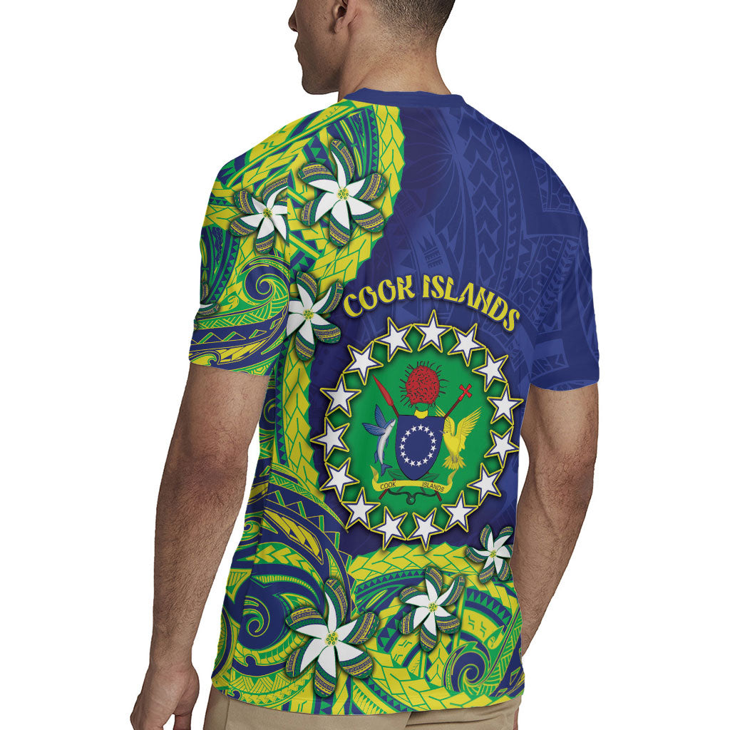 Cook Islands Language Week Rugby Jersey Flying Fish 15 Stars Tribal Patterns