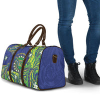 Cook Islands Language Week Travel Bag Flying Fish 15 Stars Tribal Patterns