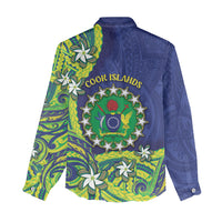 Cook Islands Language Week Women Casual Shirt Flying Fish 15 Stars Tribal Patterns