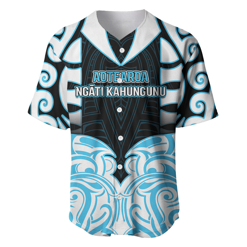 Custom Aotearoa Ngati Kahungunu Baseball Jersey New Zealand Traditional Maori Pattern
