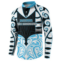 Custom Aotearoa Ngati Kahungunu Button Sweatshirt New Zealand Traditional Maori Pattern