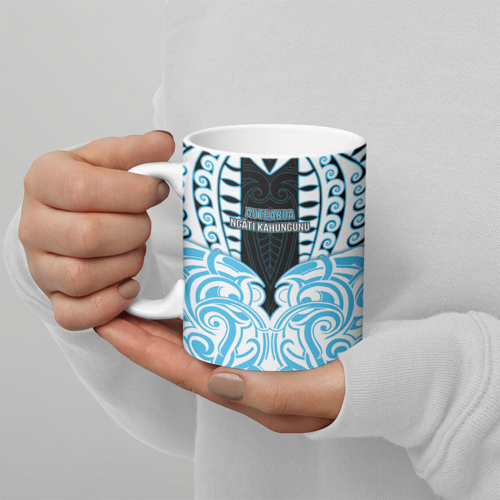 Custom Aotearoa Ngati Kahungunu Ceramic Mug New Zealand Traditional Maori Pattern