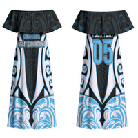 Custom Aotearoa Ngati Kahungunu Couples Matching Off Shoulder Maxi Dress and Hawaiian Shirt New Zealand Traditional Maori Pattern