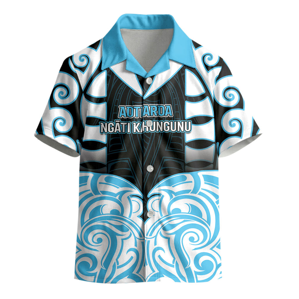 Custom Aotearoa Ngati Kahungunu Kid Hawaiian Shirt New Zealand Traditional Maori Pattern
