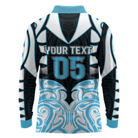 Custom Aotearoa Ngati Kahungunu Long Sleeve Polo Shirt New Zealand Traditional Maori Pattern