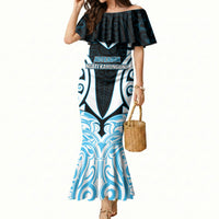 Custom Aotearoa Ngati Kahungunu Mermaid Dress New Zealand Traditional Maori Pattern