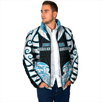 Custom Aotearoa Ngati Kahungunu Padded Jacket New Zealand Traditional Maori Pattern