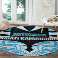 Aotearoa Ngati Kahungunu Round Carpet New Zealand Traditional Maori Pattern