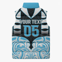 Custom Aotearoa Ngati Kahungunu Sleeveless Puffer Jacket New Zealand Traditional Maori Pattern