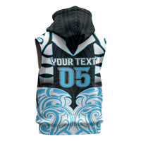 Custom Aotearoa Ngati Kahungunu Sleeveless Zip Hoodie New Zealand Traditional Maori Pattern