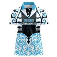 Custom Aotearoa Ngati Kahungunu Women Polo Shirt New Zealand Traditional Maori Pattern