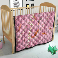 Pink Palaka Hawaiian And Japanese Quilt Sakura Lei With Koi Fish - Polynesian Pride