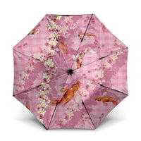 Pink Palaka Hawaiian And Japanese Umbrella Sakura Lei With Koi Fish - Polynesian Pride