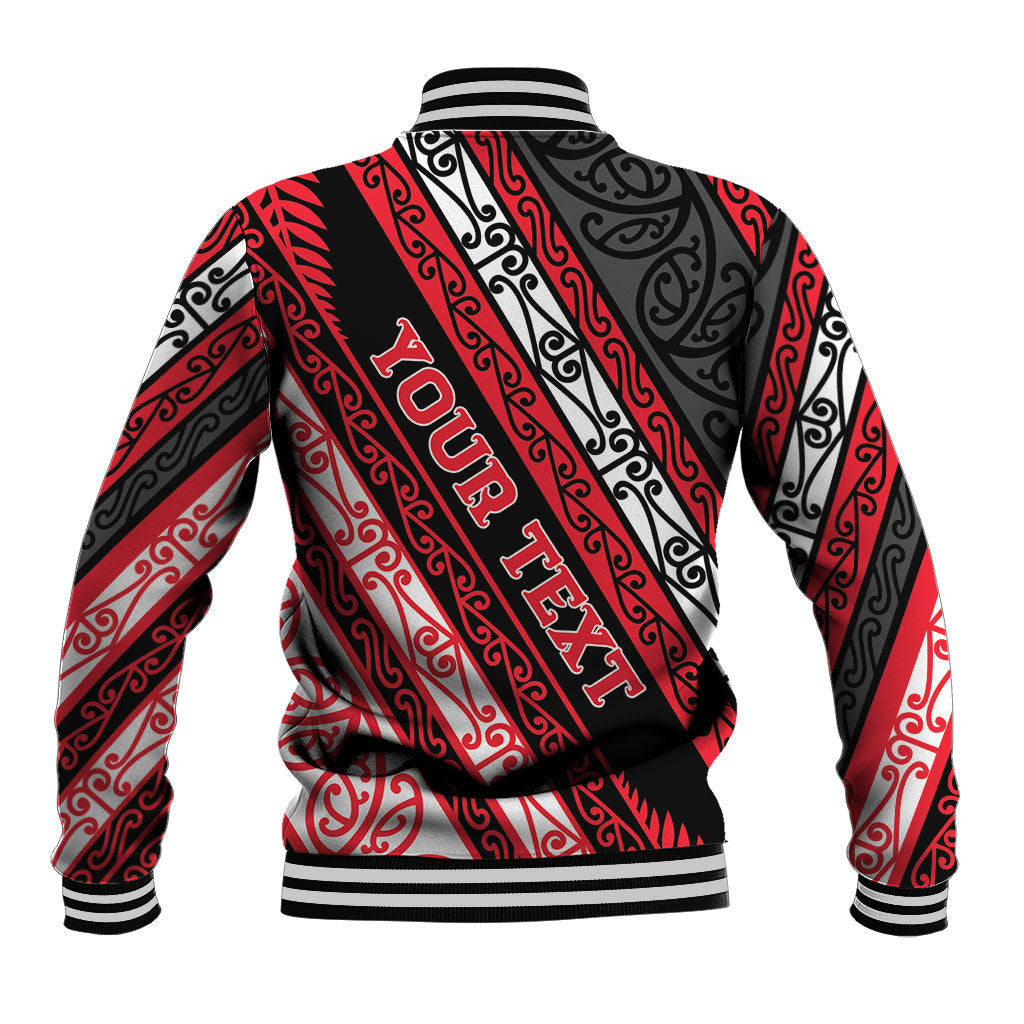 Personalised Aotearoa Te Arawa Baseball Jacket New Zealand Maori Tribal Fern Pattern