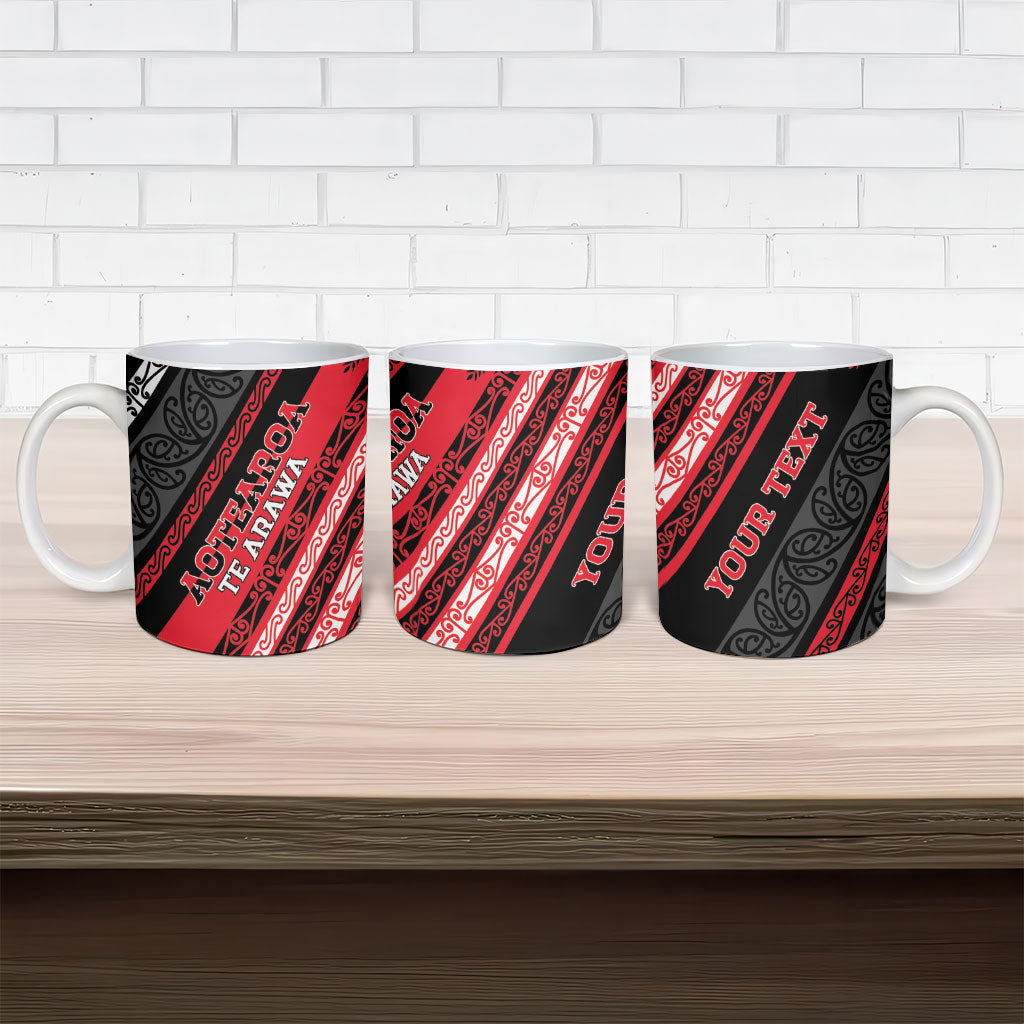 Personalised Aotearoa Te Arawa Ceramic Mug New Zealand Maori Tribal Fern Pattern