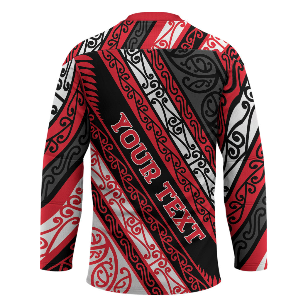 Personalised Aotearoa Te Arawa Hockey Jersey New Zealand Maori Tribal Fern Pattern