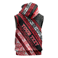Personalised Aotearoa Te Arawa Sleeveless Zip Hoodie New Zealand Maori Tribal Fern Pattern