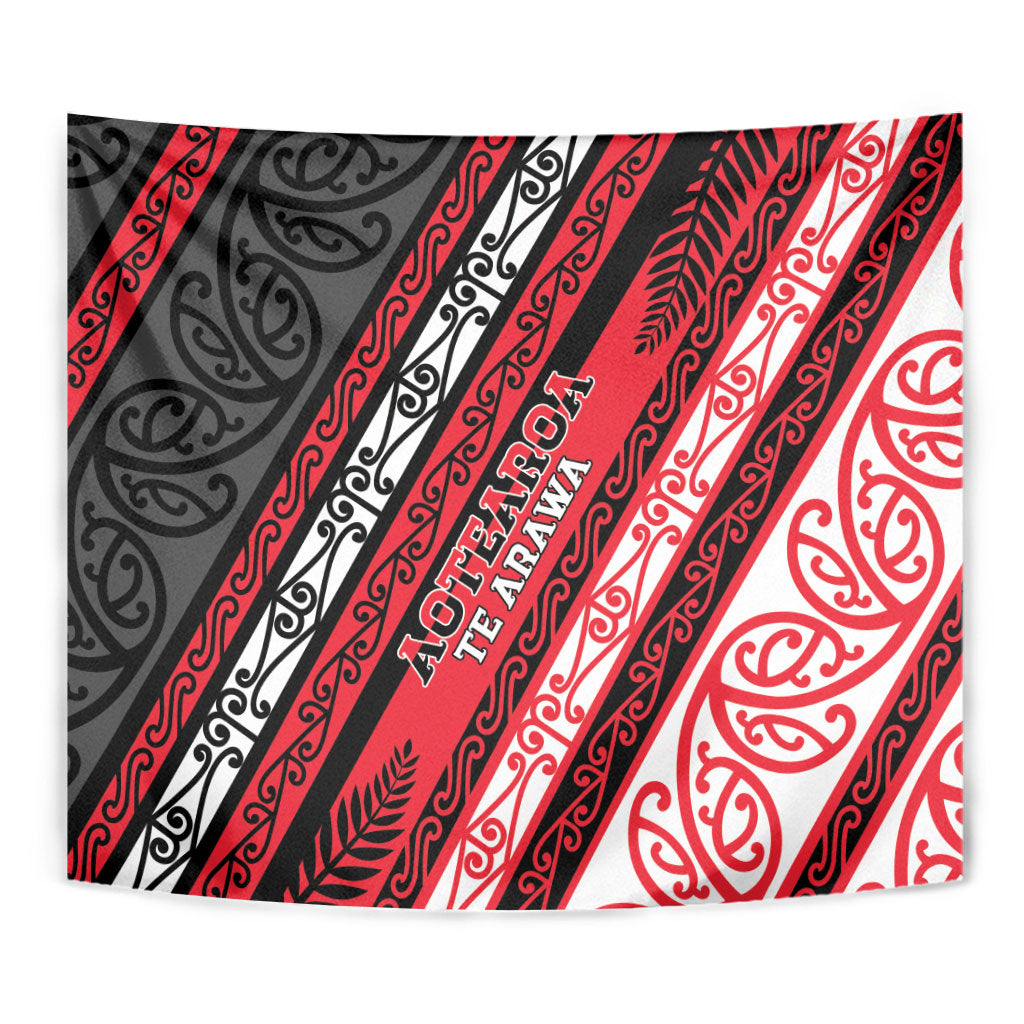Aotearoa Te Arawa Tapestry New Zealand Maori Tribal Fern Pattern