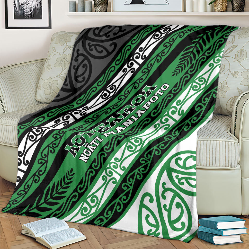 Aotearoa Ngati Maniapoto Blanket New Zealand Maori Tribal Fern Pattern