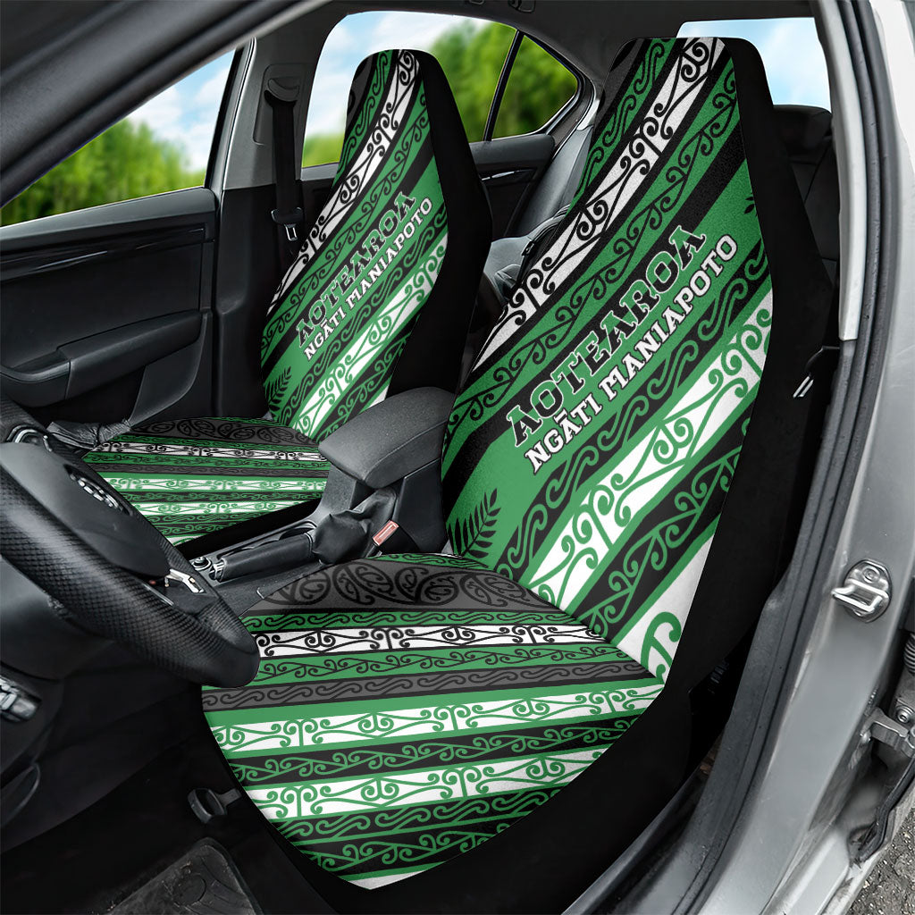Aotearoa Ngati Maniapoto Car Seat Cover New Zealand Maori Tribal Fern Pattern