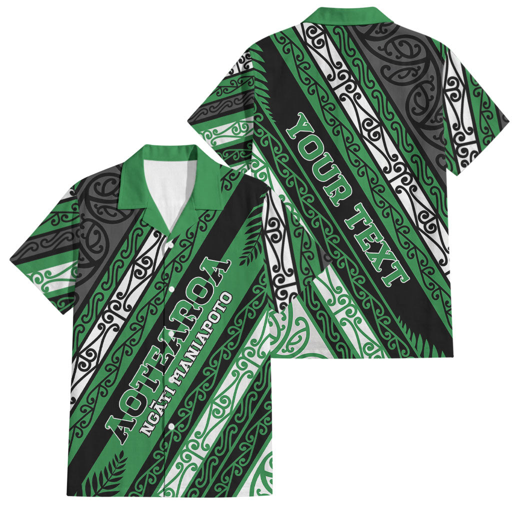 Personalised Aotearoa Ngati Maniapoto Family Matching Tank Maxi Dress and Hawaiian Shirt New Zealand Maori Tribal Fern Pattern