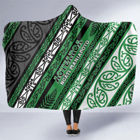 Aotearoa Ngati Maniapoto Hooded Blanket New Zealand Maori Tribal Fern Pattern