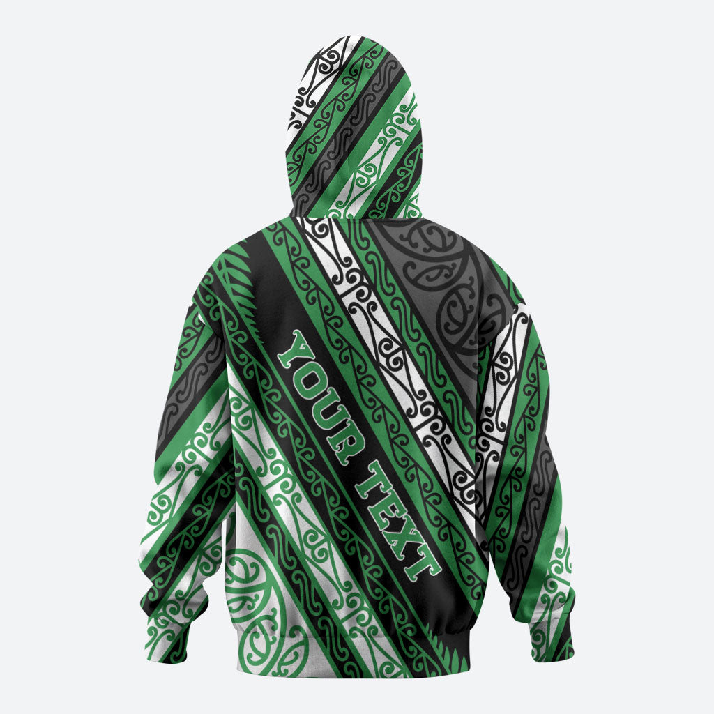 Personalised Aotearoa Ngati Maniapoto Hoodie New Zealand Maori Tribal Fern Pattern