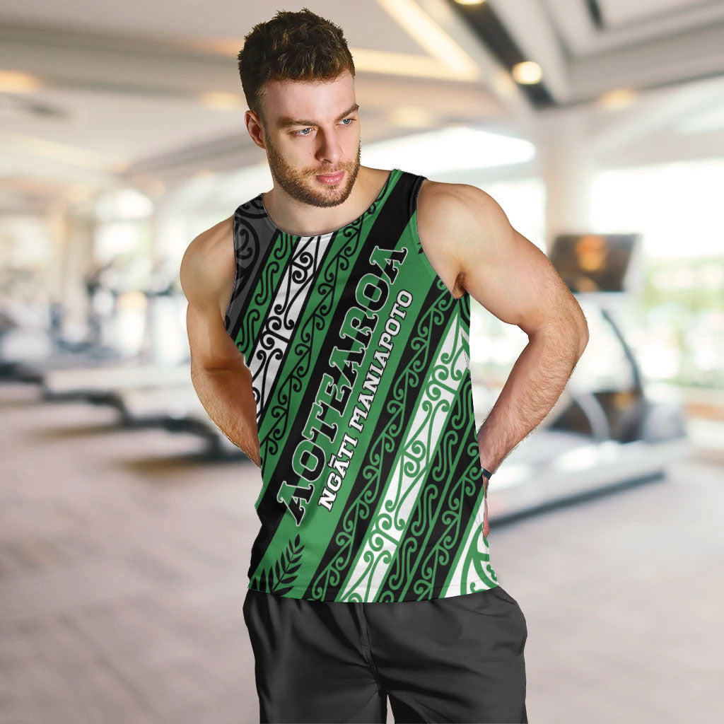 Personalised Aotearoa Ngati Maniapoto Men Tank Top New Zealand Maori Tribal Fern Pattern