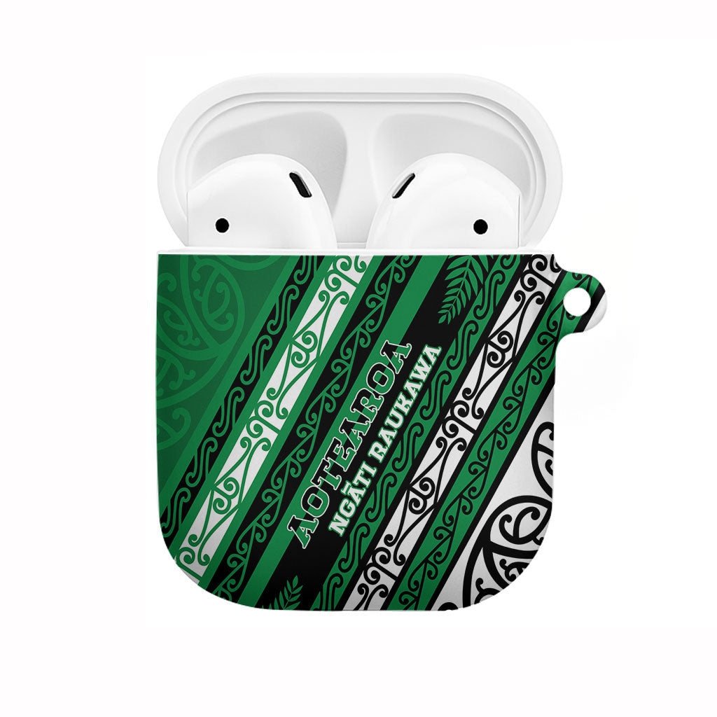 Aotearoa Ngati Raukawa AirPods Case New Zealand Maori Tribal Fern Pattern DT05 Green - Polynesian Pride
