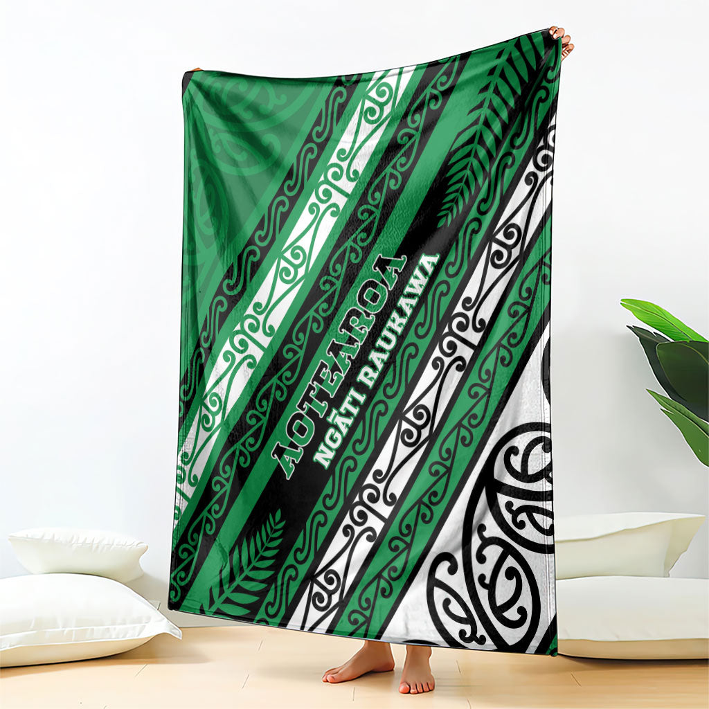Aotearoa Ngati Raukawa Blanket New Zealand Maori Tribal Fern Pattern