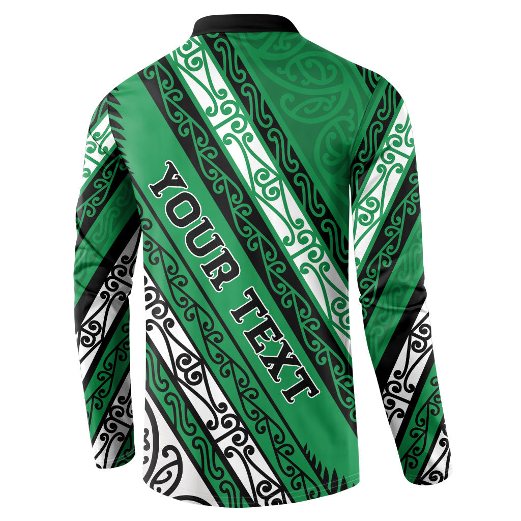 Personalised Aotearoa Ngati Raukawa Button Sweatshirt New Zealand Maori Tribal Fern Pattern