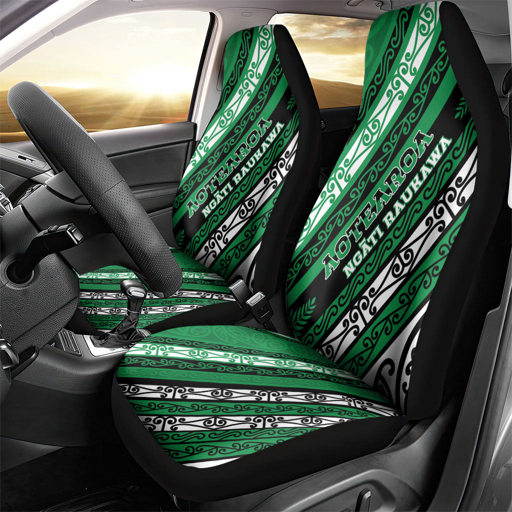 Aotearoa Ngati Raukawa Car Seat Cover New Zealand Maori Tribal Fern Pattern