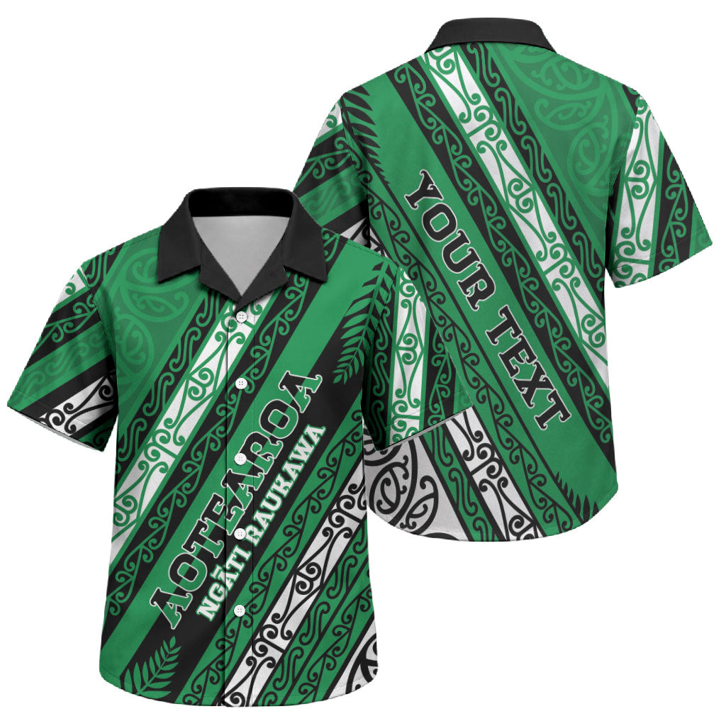 Personalised Aotearoa Ngati Raukawa Family Matching Puletasi and Hawaiian Shirt New Zealand Maori Tribal Fern Pattern