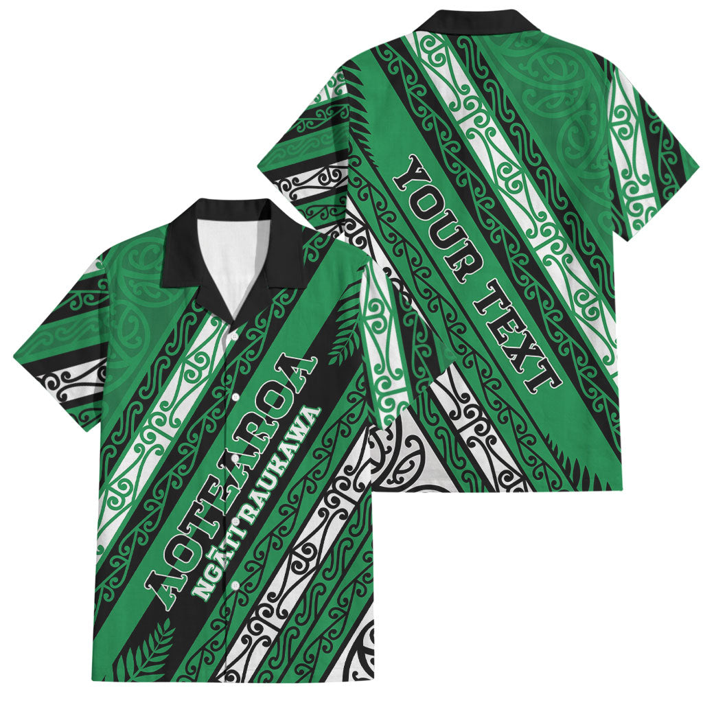 Personalised Aotearoa Ngati Raukawa Family Matching Summer Maxi Dress and Hawaiian Shirt New Zealand Maori Tribal Fern Pattern