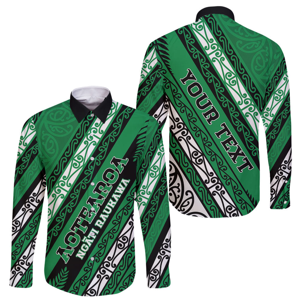Personalised Aotearoa Ngati Raukawa Family Matching Tank Maxi Dress and Hawaiian Shirt New Zealand Maori Tribal Fern Pattern