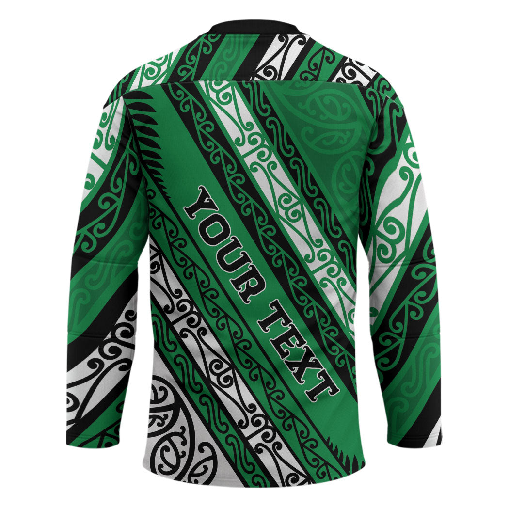 Personalised Aotearoa Ngati Raukawa Hockey Jersey New Zealand Maori Tribal Fern Pattern