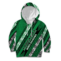 Personalised Aotearoa Ngati Raukawa Kid Hoodie New Zealand Maori Tribal Fern Pattern