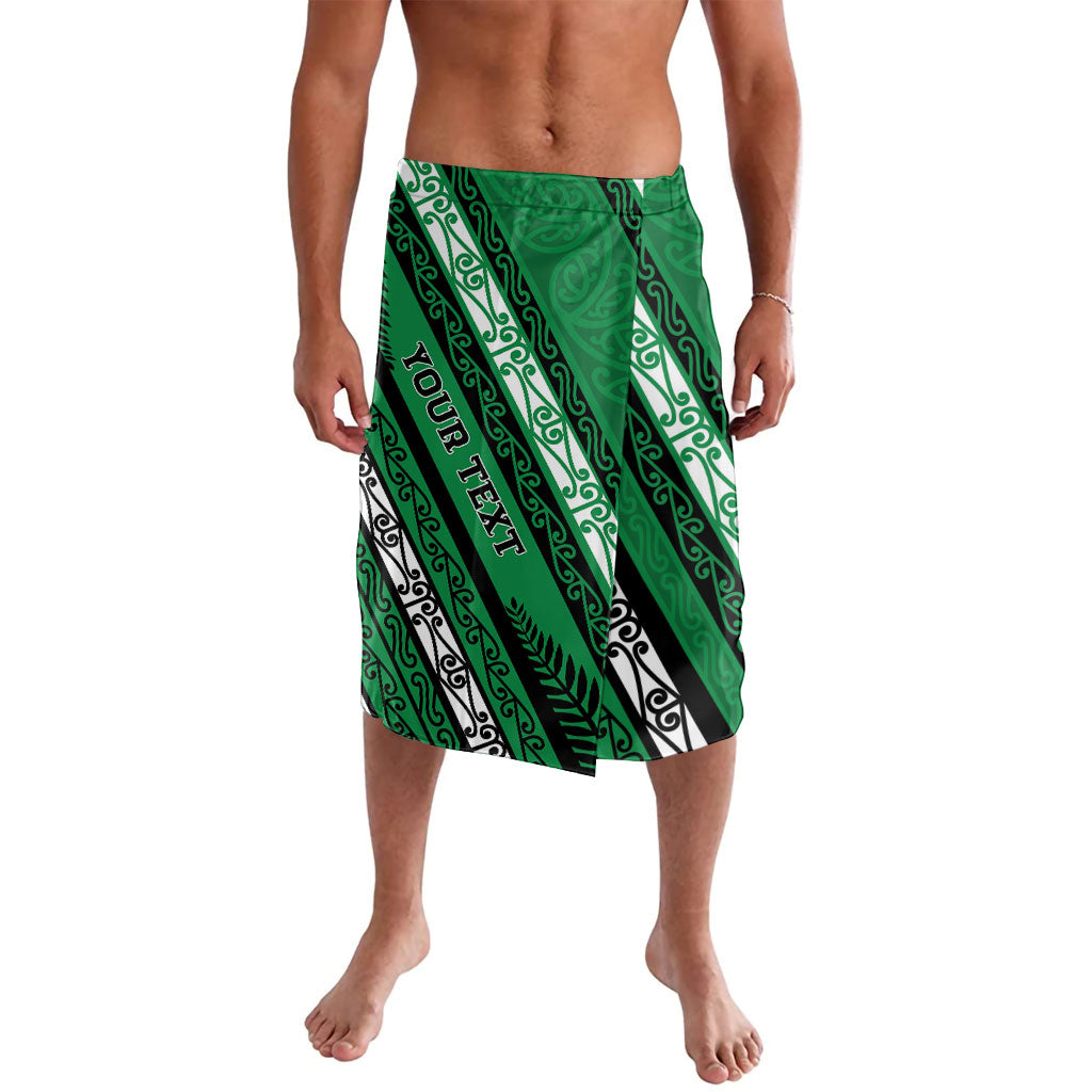 Personalised Aotearoa Ngati Raukawa Lavalava New Zealand Maori Tribal Fern Pattern DT05 Green - Polynesian Pride