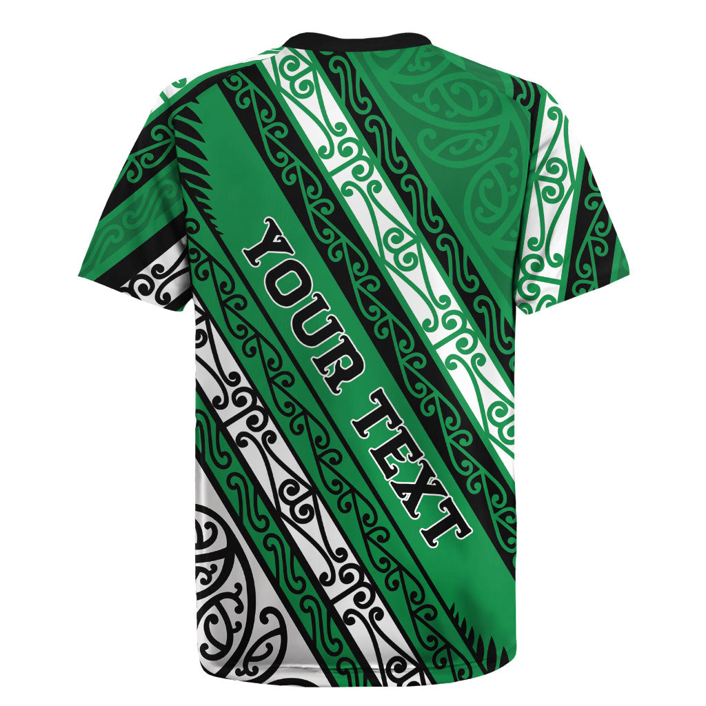 Personalised Aotearoa Ngati Raukawa Rugby Jersey New Zealand Maori Tribal Fern Pattern
