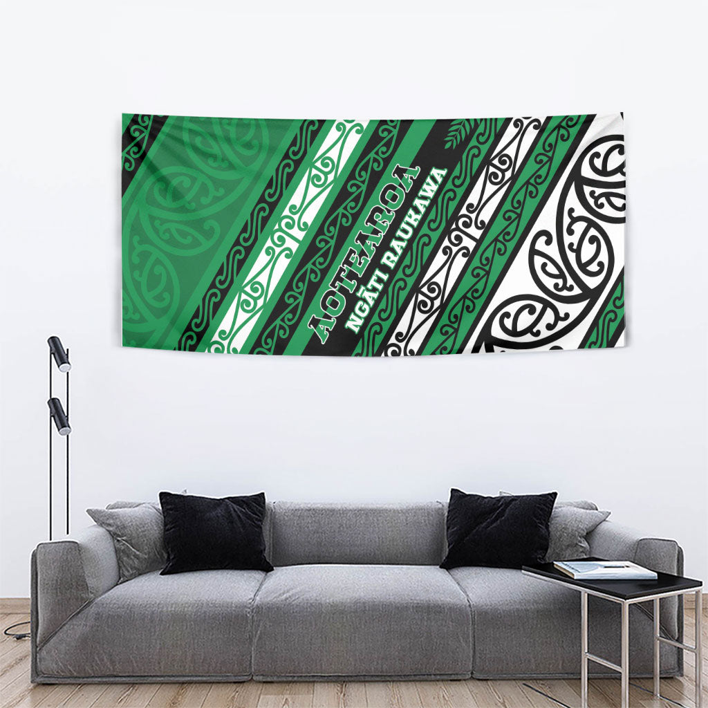 Aotearoa Ngati Raukawa Tapestry New Zealand Maori Tribal Fern Pattern
