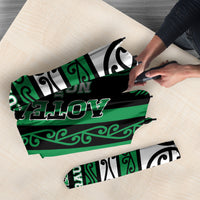 Aotearoa Ngati Raukawa Umbrella New Zealand Maori Tribal Fern Pattern