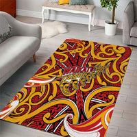 Aotearoa Waikato Tainui Area Rug Maori Tribal Pattern Koru Motif