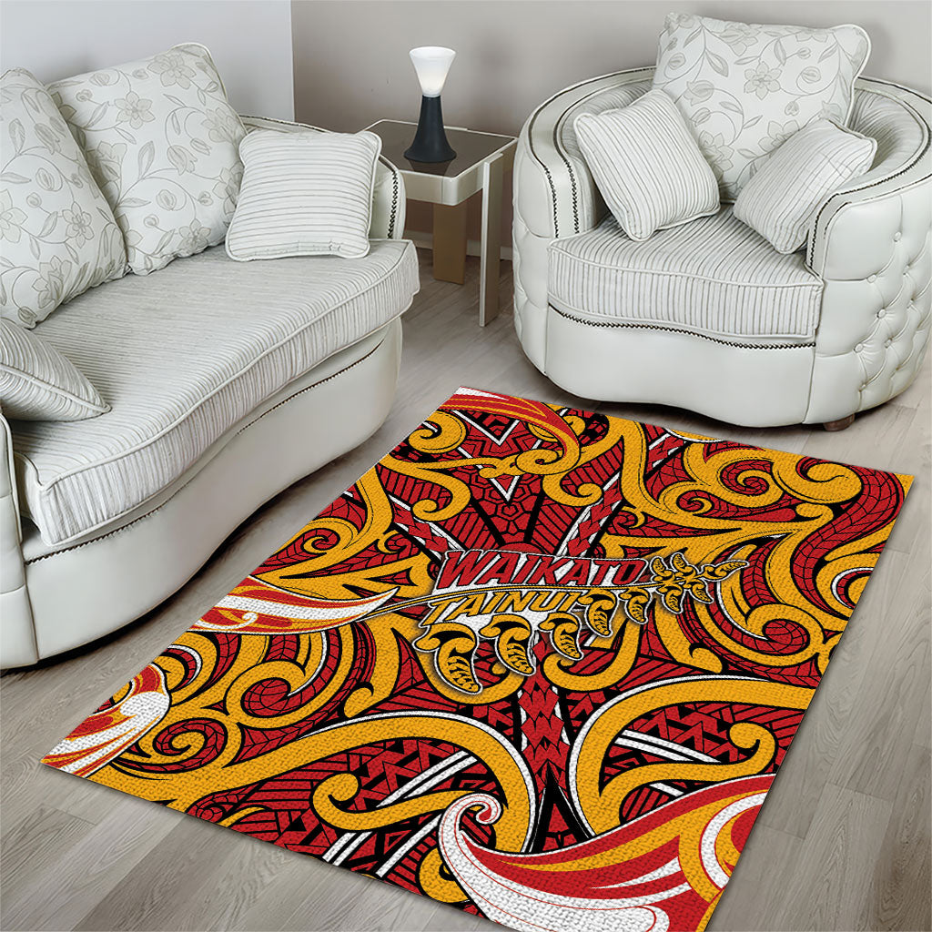 Aotearoa Waikato Tainui Area Rug Maori Tribal Pattern Koru Motif