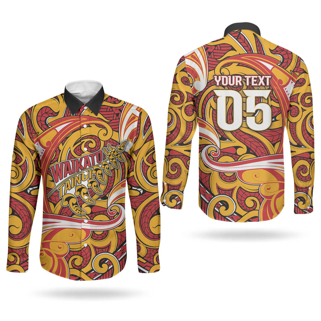 Custom Aotearoa Waikato Tainui Couples Matching Off Shoulder Short Dress and Long Sleeve Button Shirt Maori Tribal Pattern Koru Motif