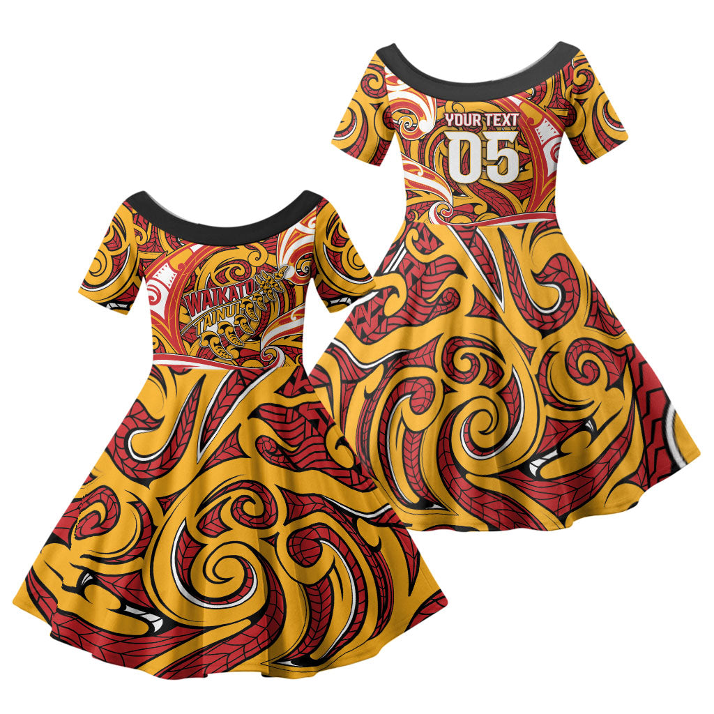 Custom Aotearoa Waikato Tainui Family Matching Mermaid Dress and Hawaiian Shirt Maori Tribal Pattern Koru Motif